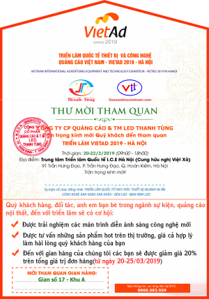 THƯ MỜI THAM QUAN TRIỂN LÃM