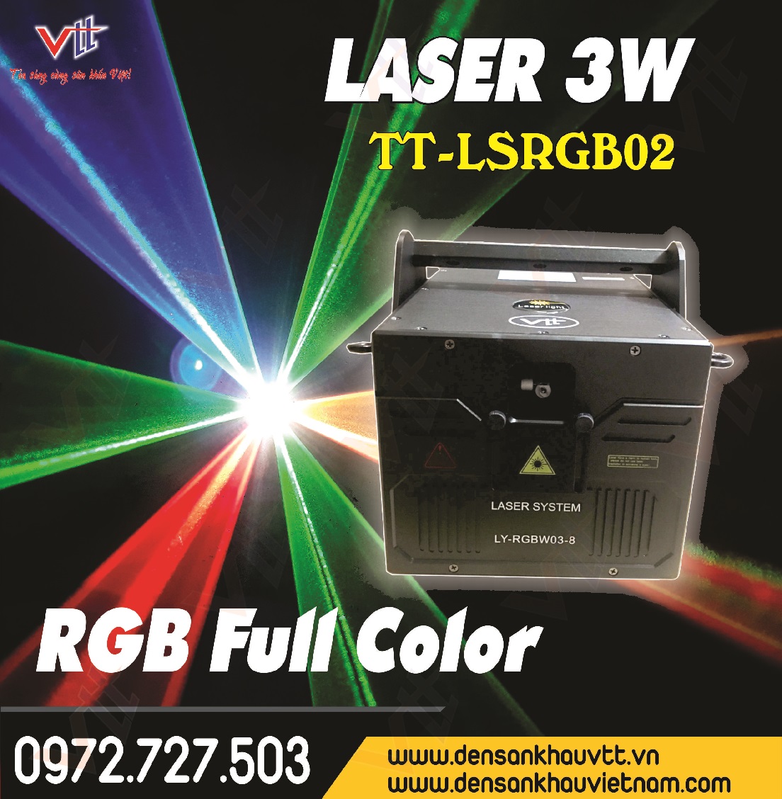 3W FULL COLOR LASER LIGHT TT-LSRGB02